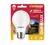 CONTROLED Sensor de Luminosidade 6500K 9W Bivolt Ourolux